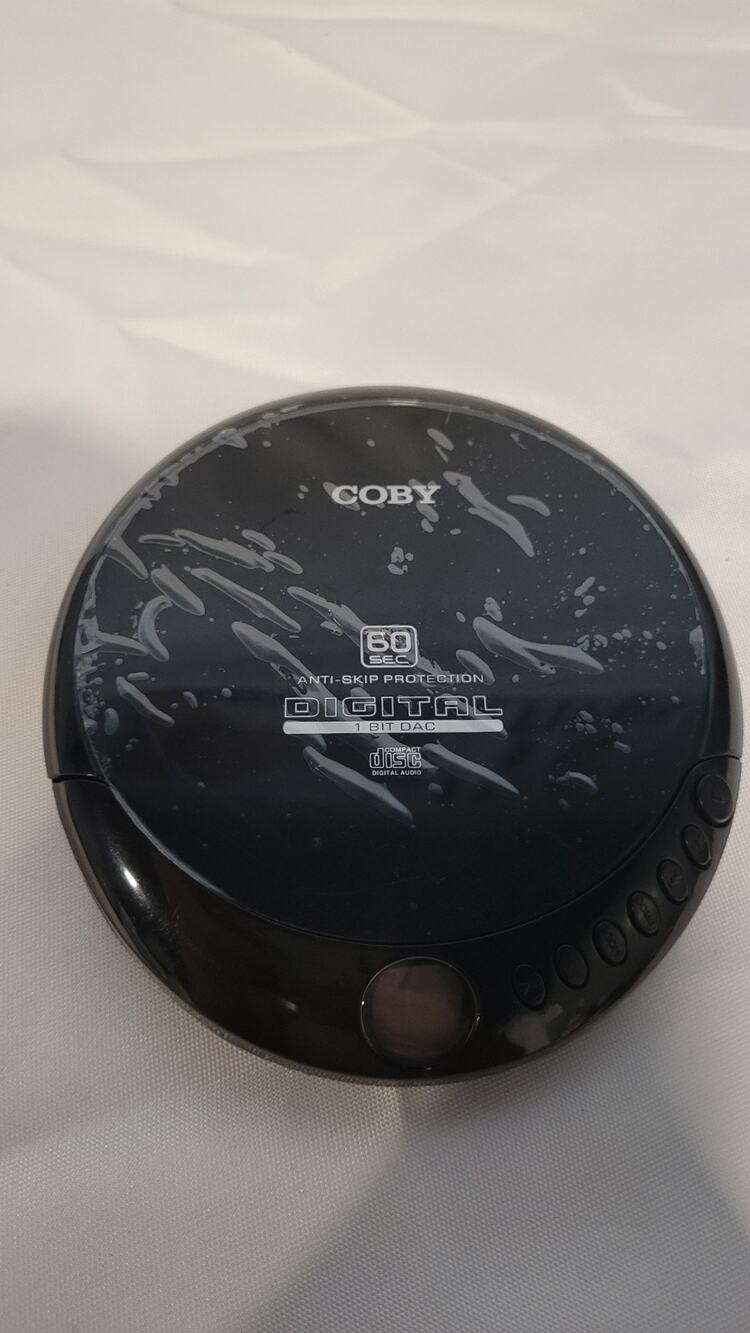 COBY CD-191-BLK Portable CD Player 60 Second Anti-Skip Fully Tested Works Great